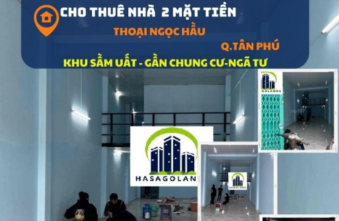 HIẾM- Cho thuê nhà mặt tiền Thoại Ngọc Hầu 135m2, 19Triệu - gần CHUNG CƯ